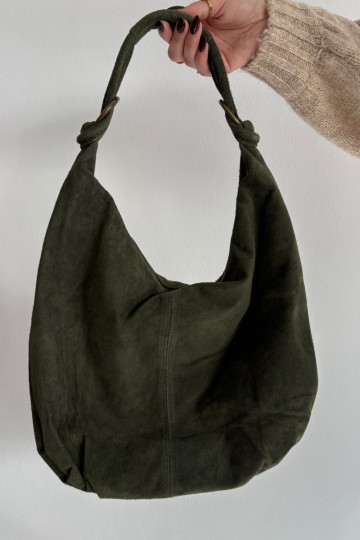 Sac en daim naturel vert foncé Floriah 2