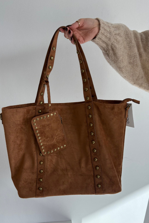 Sac à main femme Avec décoration marron Kynelle