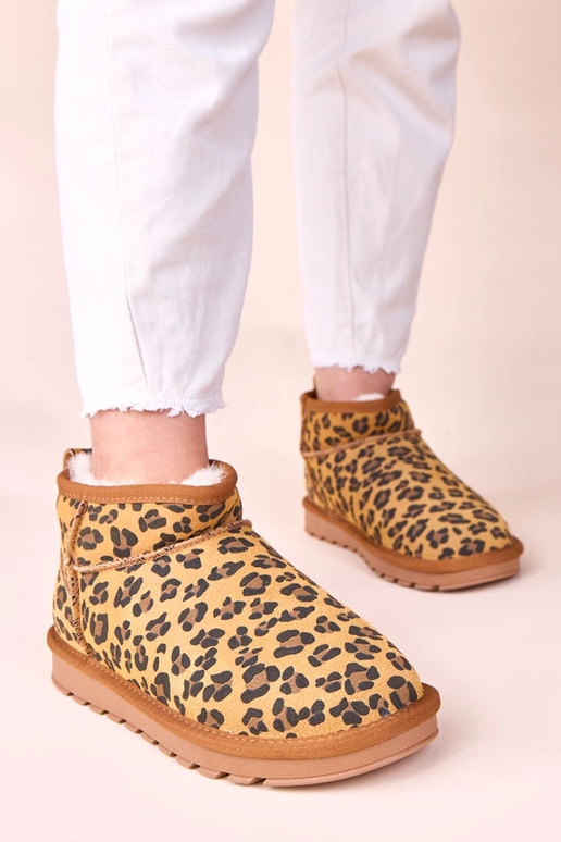 Bottes de neige en daim naturel à...