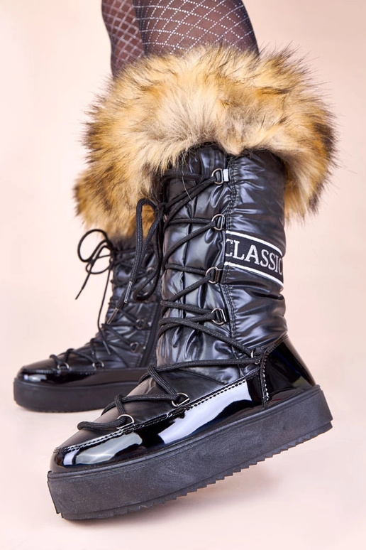 Bottes de neige noires eskimos avec...