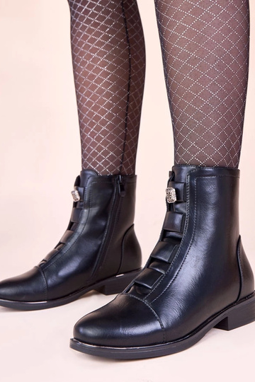 Bottines chaudes noires avec embellissement Deca 2