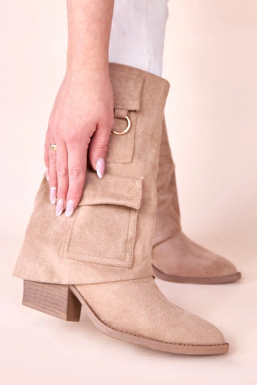 Bottines noires à talon avec poches Nadiia 2