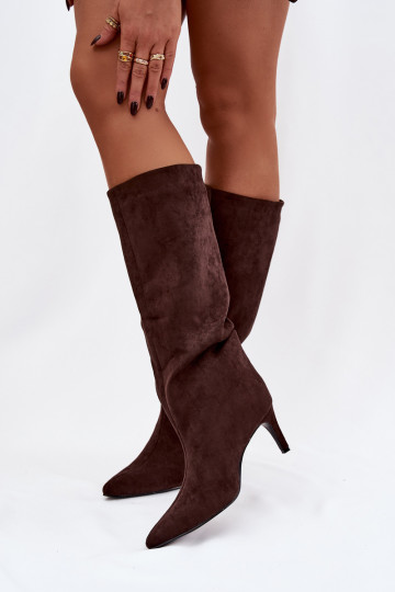 bottes pour femmes Un modèle convaincant réchauffer avec des talons fins CzekoladoÀe Olivienne