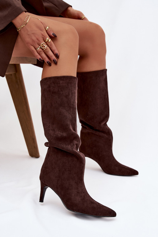 bottes pour femmes Un modèle convaincant réchauffer avec des talons fins CzekoladoÀe Olivienne