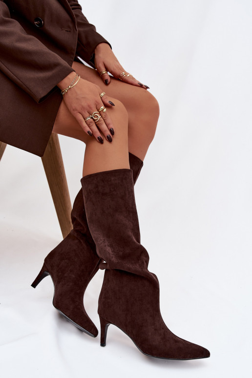 bottes pour femmes Un modèle convaincant réchauffer avec des talons fins CzekoladoÀe Olivienne