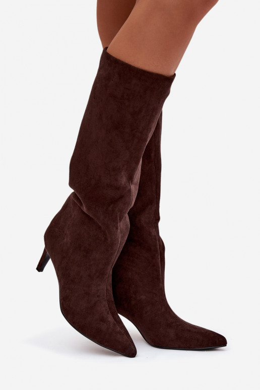 bottes pour femmes Un modèle convaincant réchauffer avec des talons fins CzekoladoÀe Olivienne