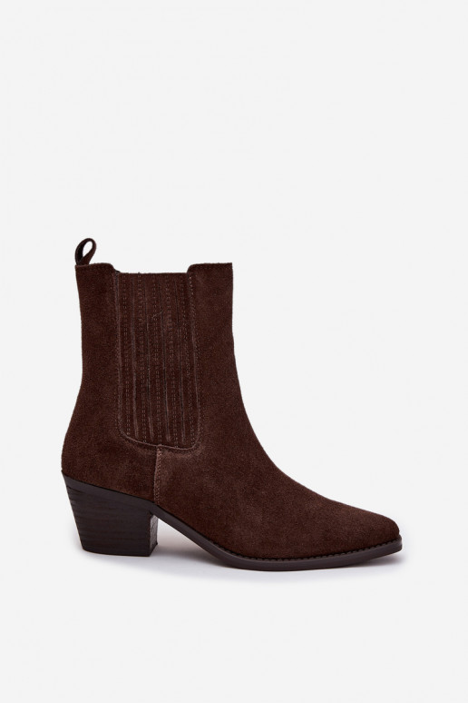 en daim Bottes avec chauffage à l intérieur marron Arelia