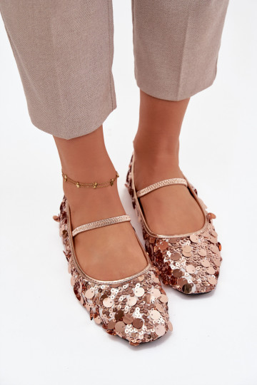 Ballerines roses avec paillettes Terlina