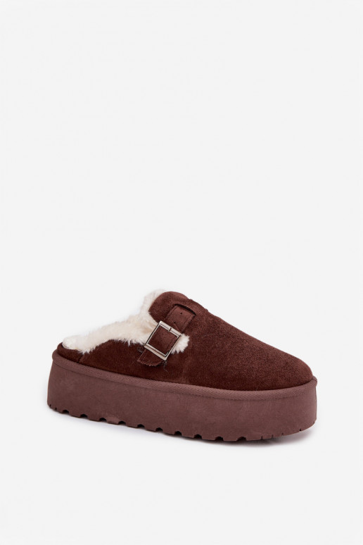 Bottes de neige Féminin avec un manteau de fourrure I avec boucles avec une plateforme CzekoladoÀe Jessina