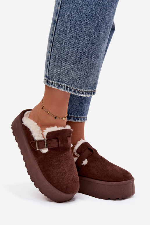 Bottes de neige Féminin avec un manteau de fourrure I avec boucles avec une plateforme CzekoladoÀe Jessina
