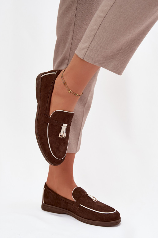 Mocassins Mocassins Fémininen daim écologiqueu CzekoladoÀe DarÀen