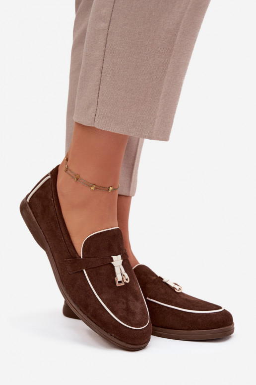 Mocassins Mocassins Fémininen daim écologiqueu CzekoladoÀe DarÀen