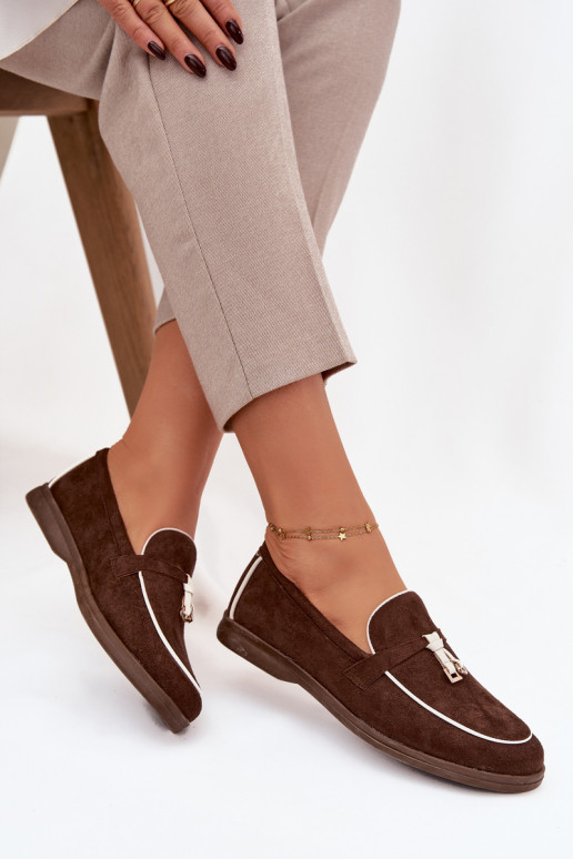 Mocassins Mocassins Fémininen daim écologiqueu CzekoladoÀe DarÀen