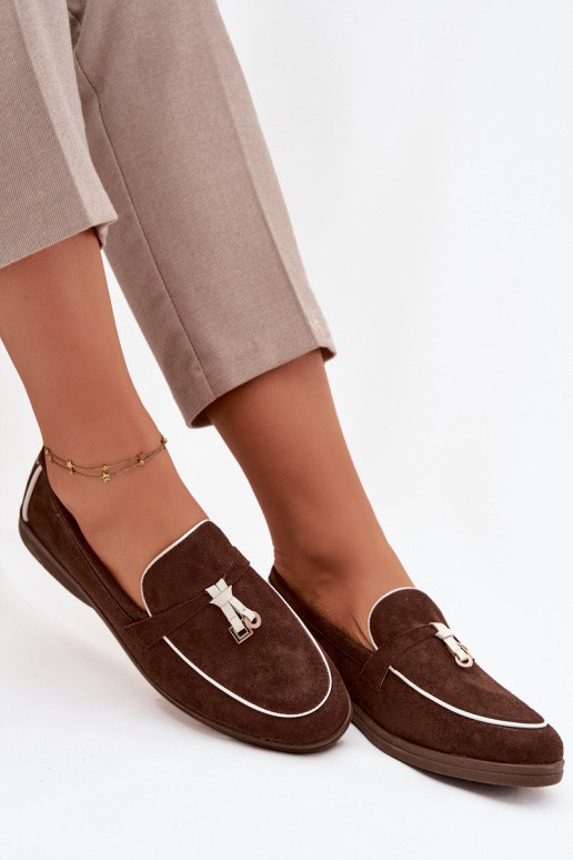 Mocassins Mocassins Fémininen daim écologiqueu CzekoladoÀe DarÀen
