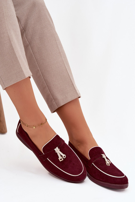 Mocassins Mocassins Fémininen daim écologiqueu Bourgogne DarÀen