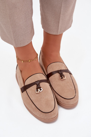 Mocassins Mocassins Fémininen daim écologiqueu beige DarÀen