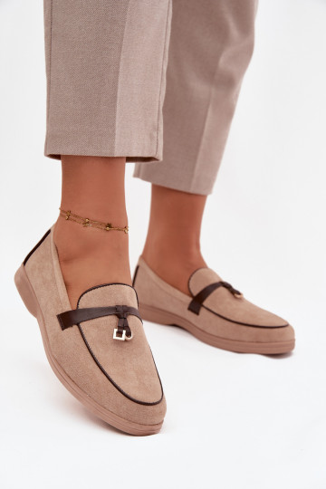 Mocassins Mocassins Fémininen daim écologiqueu beige DarÀen 2