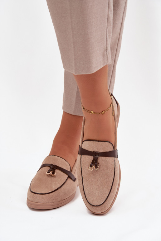 Mocassins Mocassins Fémininen daim écologiqueu beige DarÀen