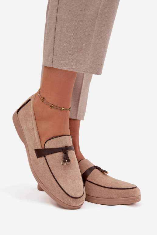 Mocassins Mocassins Fémininen daim écologiqueu beige DarÀen