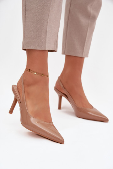 avec effet vernis Chaussures avec des talons fins beige Phelia 2
