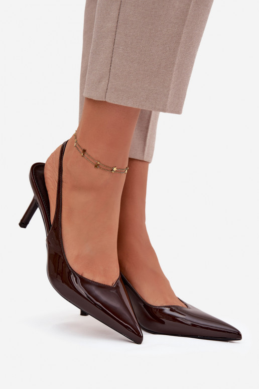 avec effet vernis Chaussures avec des talons fins CzekoladoÀe Phelia