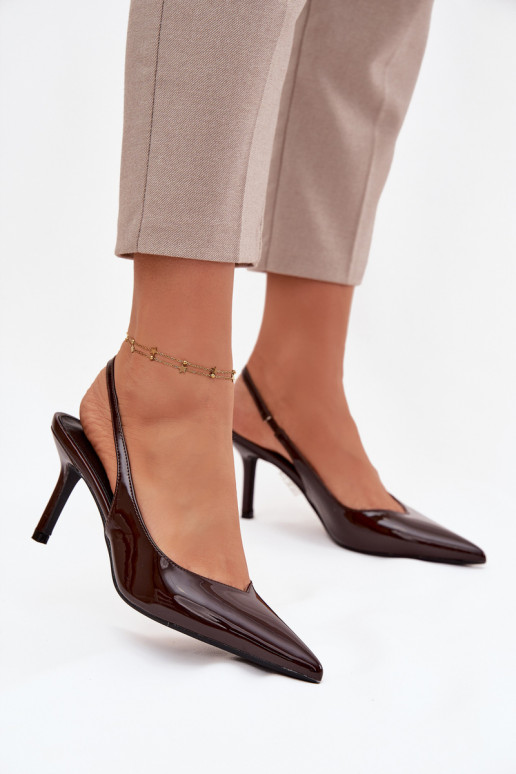 avec effet vernis Chaussures avec des talons fins CzekoladoÀe Phelia