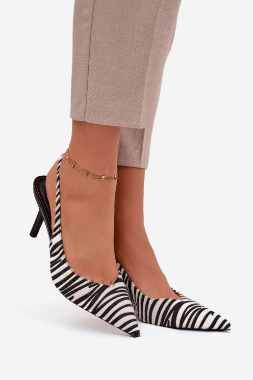 Chaussures avec des talons fins Zebra Phelia