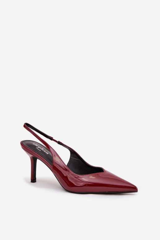 avec effet vernis Chaussures avec des talons fins Bourgogne Phelia