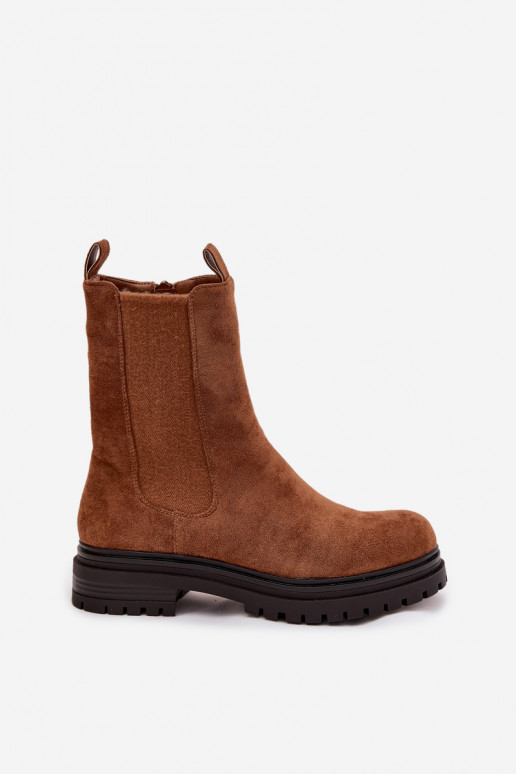 bottes élégantes Féminin Au Château marron Julienne