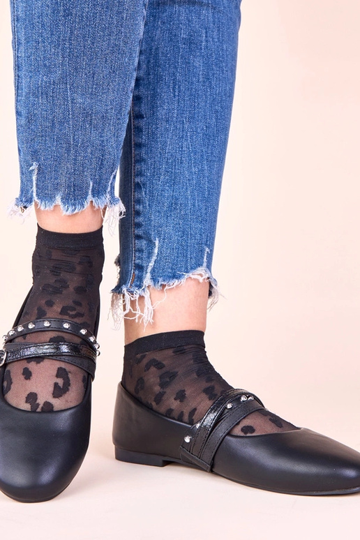 Ballerines noires avec bandes...