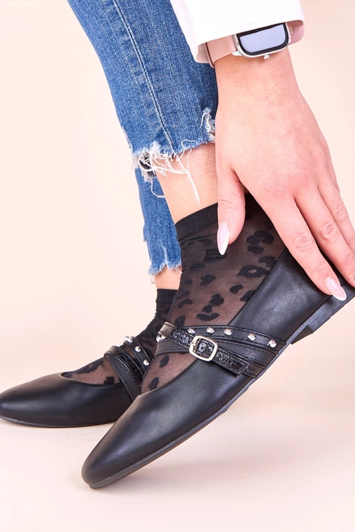 Ballerines noires avec bandes...