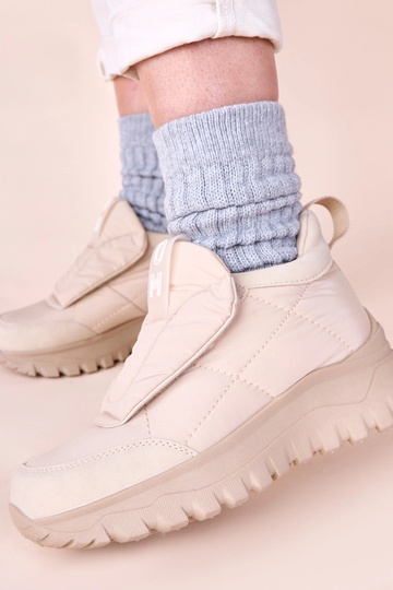 Bottes de neige pour femmes couleur sable avec velcro Penny 2