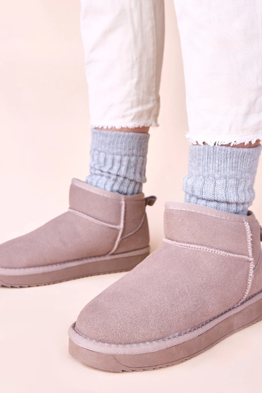 Bottes de neige en daim gris Besia