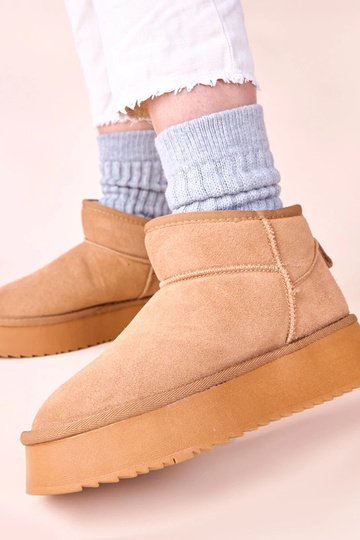 Bottes de neige en daim marron Armona 2