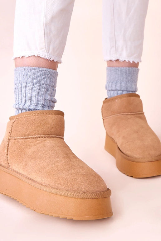 Bottes de neige en daim marron Armona