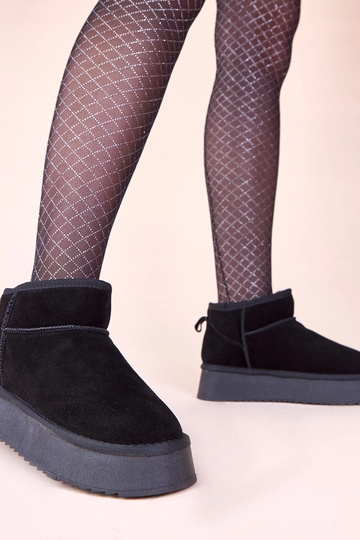 Bottes de neige en daim noir Armona