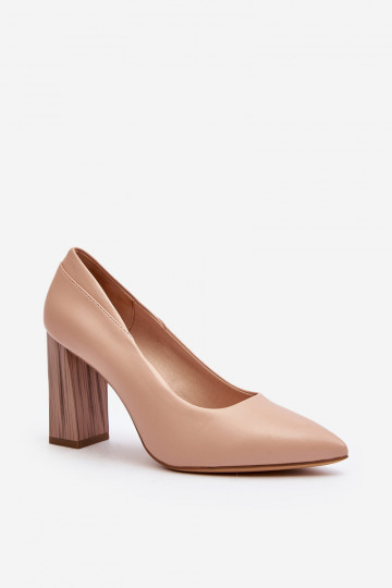 Style élégant Chaussures avec un talon élégant Sergio Leone PB217 Nude 2