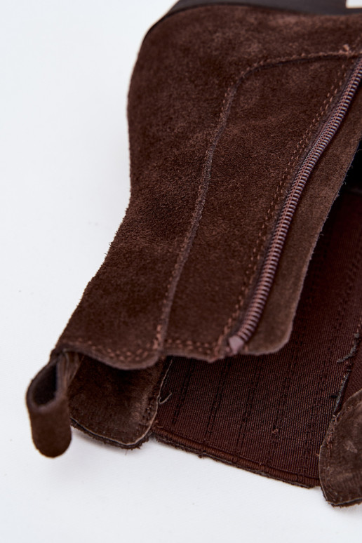 Bottines en suède avec isolation intérieure couleur marron « Arelia »