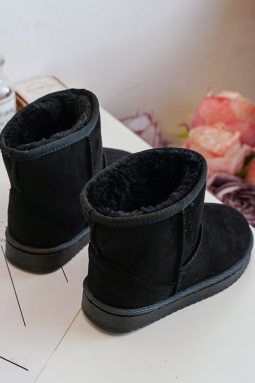 Bottes d'hiver chaudes pour enfants de couleur noire Gooby