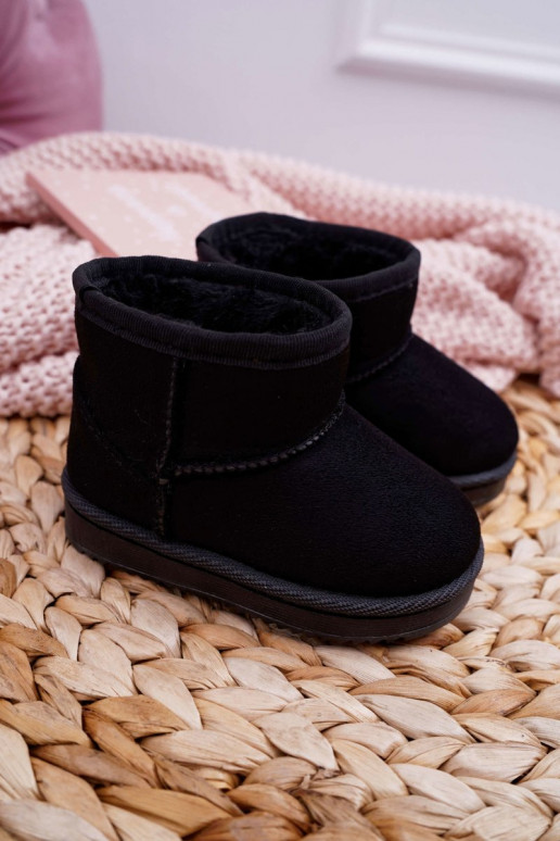 Bottes d'hiver chaudes pour enfants de couleur noire Gooby