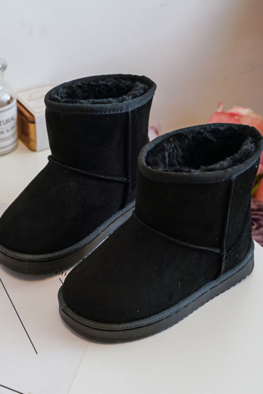 Bottes d'hiver chaudes pour enfants de couleur noire Gooby