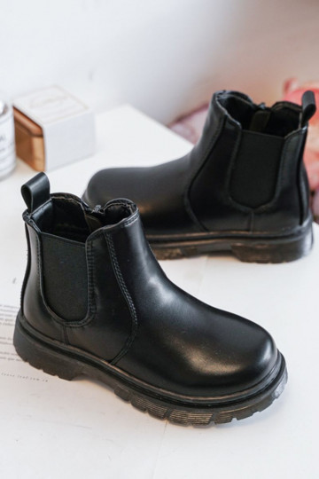 Bottes chauffantes pour enfants de couleur noire Porky