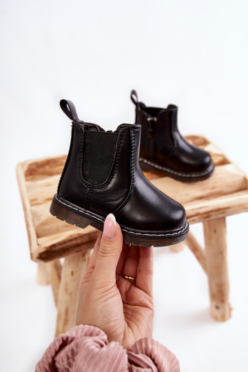 Bottes chauffantes pour enfants de couleur noire Porky 2