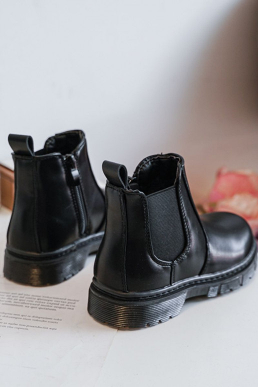 Bottes chauffantes pour enfants de couleur noire Porky