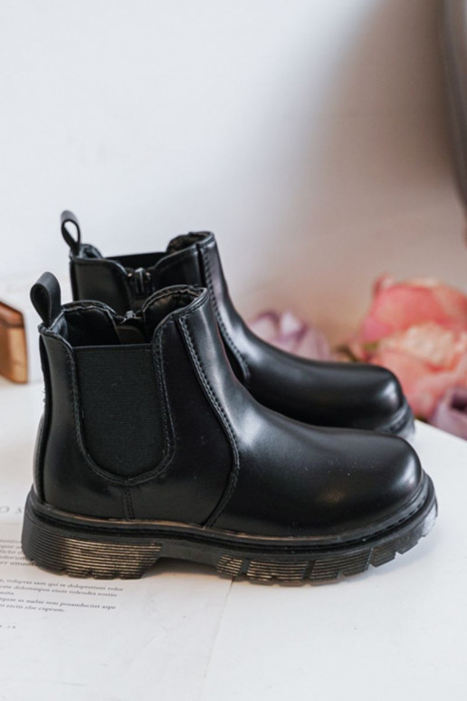 Bottes chauffantes pour enfants de couleur noire Porky