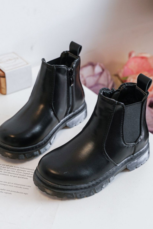 Bottes chauffantes pour enfants de couleur noire Porky