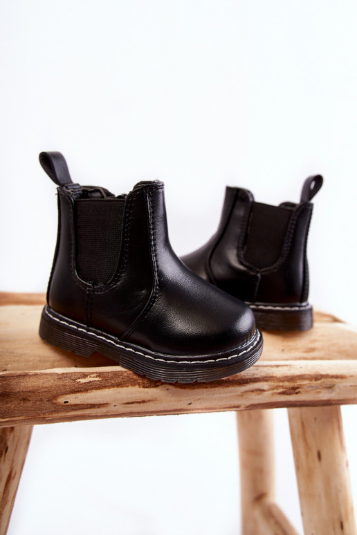 Bottes chauffantes pour enfants de couleur noire Porky