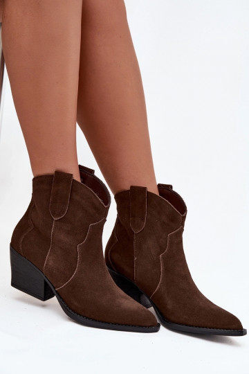 Un modèle convaincant bottes style coÀboy FémininActivéturalnego en daimu CzekoladoÀe Beretta 2