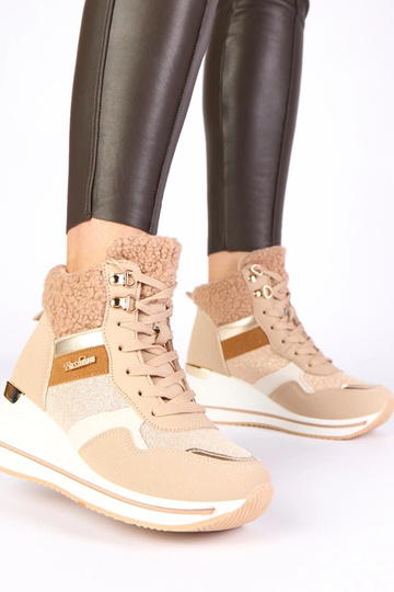 Bottes de neige chaudes couleur sable, baskets sur plateforme Rolinda 2