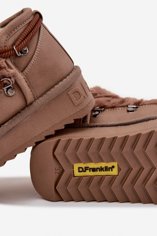 Bottes de neige pour enfants marron avec fourrure D.Franklin DFSH370011